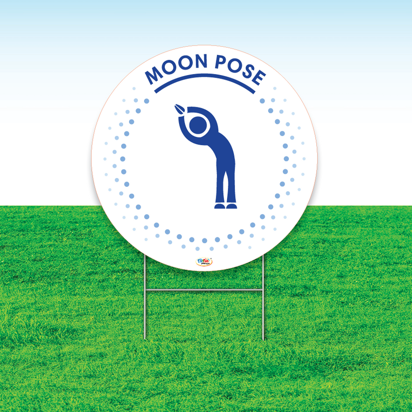 Moon Pose Mindfulness Yard Sign