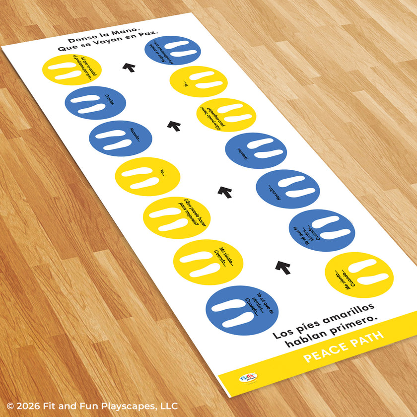 Spanish Peace Path by Soul Shoppe® Roll-Out Activities® | Portable Conflict Resolution Mat for Schools