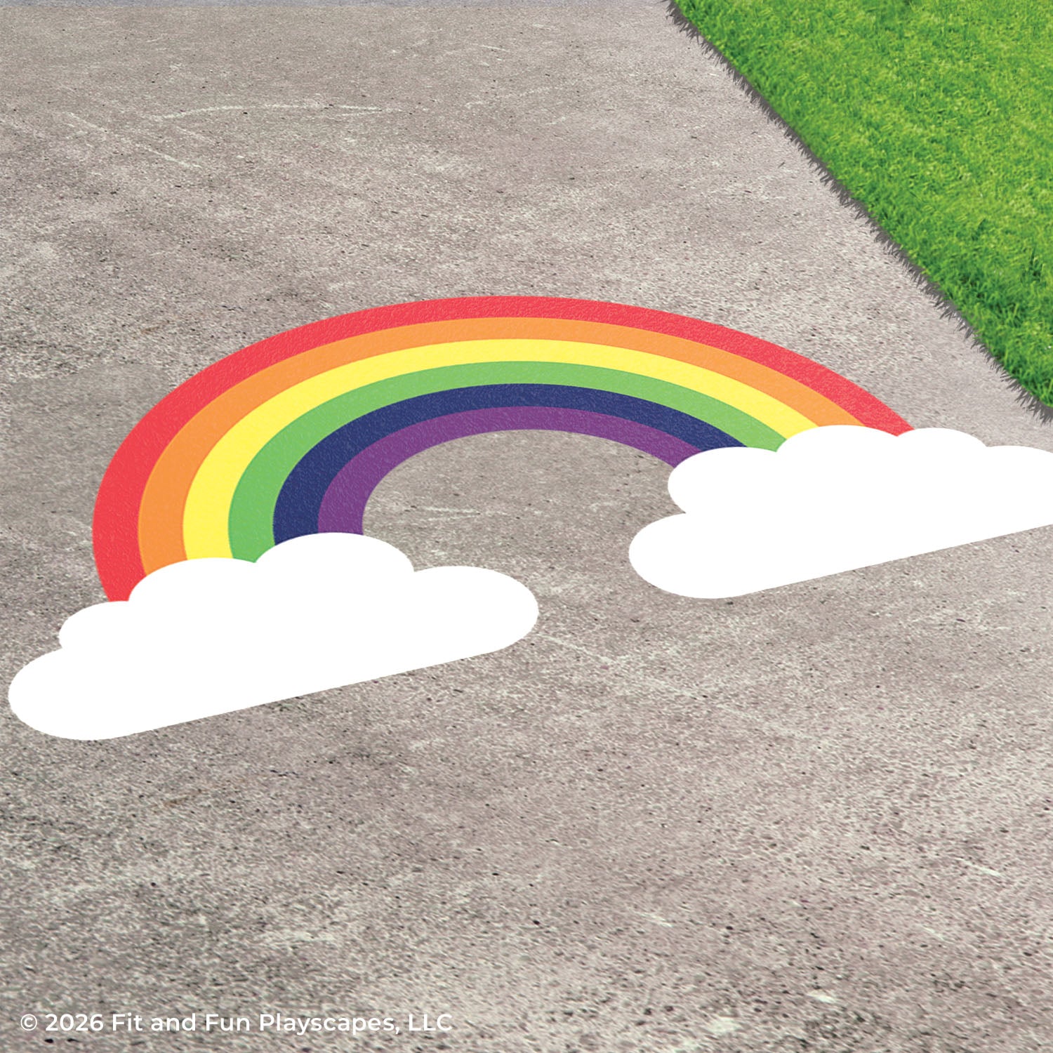 Over The Rainbow Playground Stencil