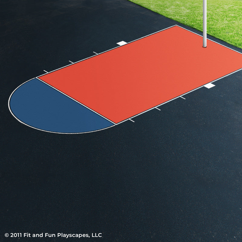Basketball Court Key Reusable Playground Stencil