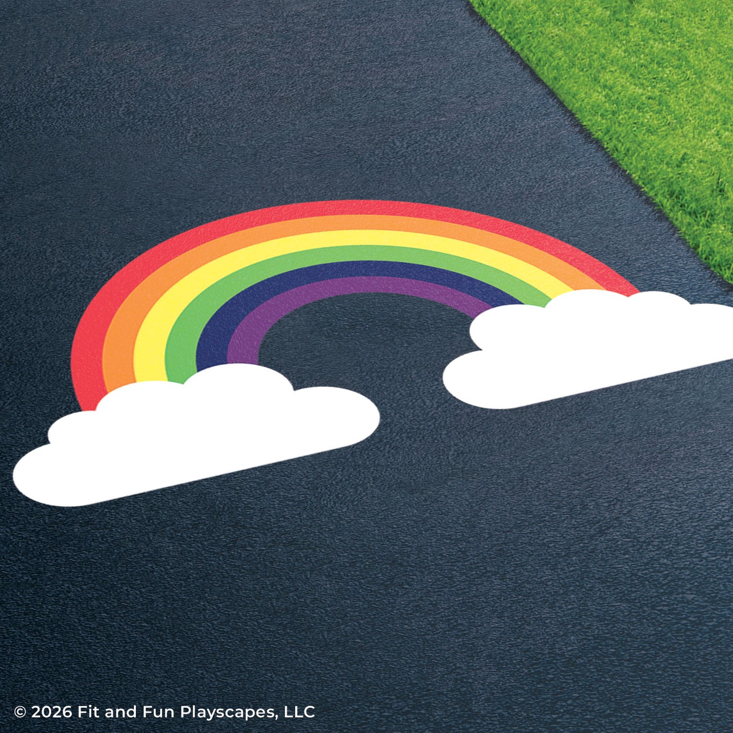 Over The Rainbow Playground Stencil