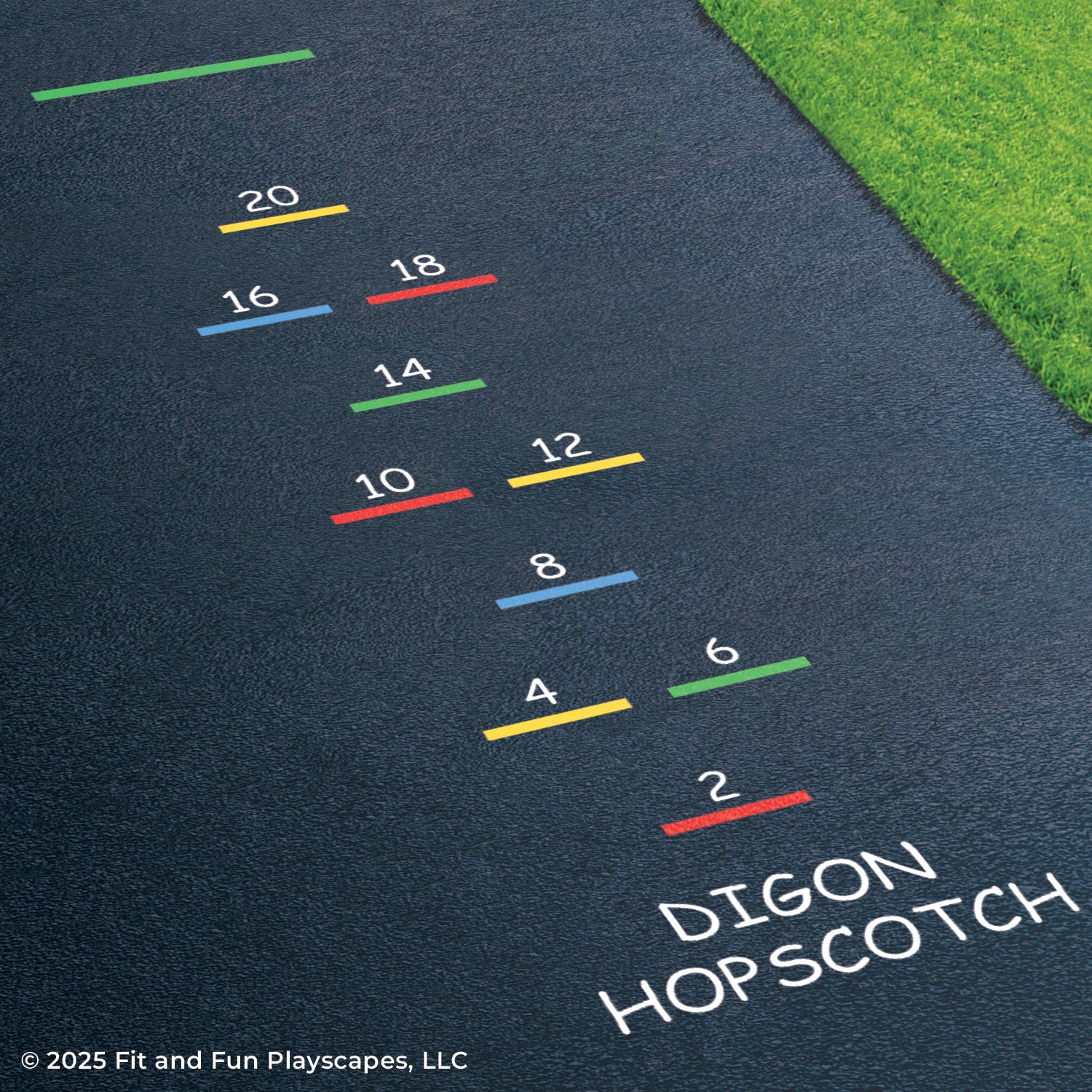 Digon Skip Count Geometry Hopscotch – Fit and Fun Playscapes LLC