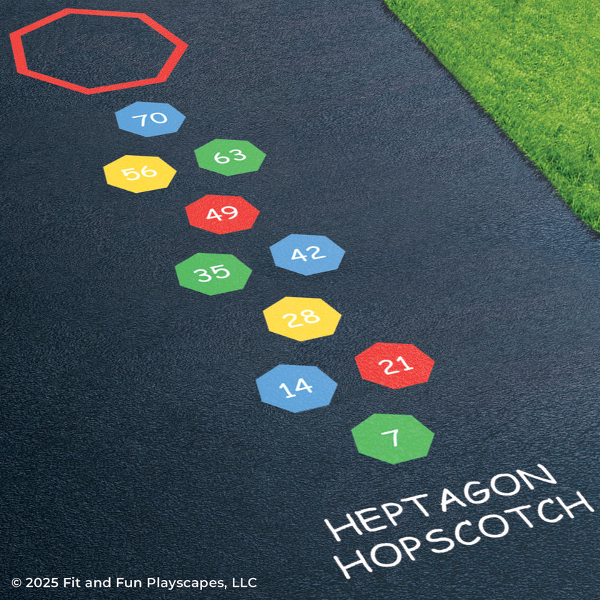 Heptagon Skip Count Geometry Hopscotch
