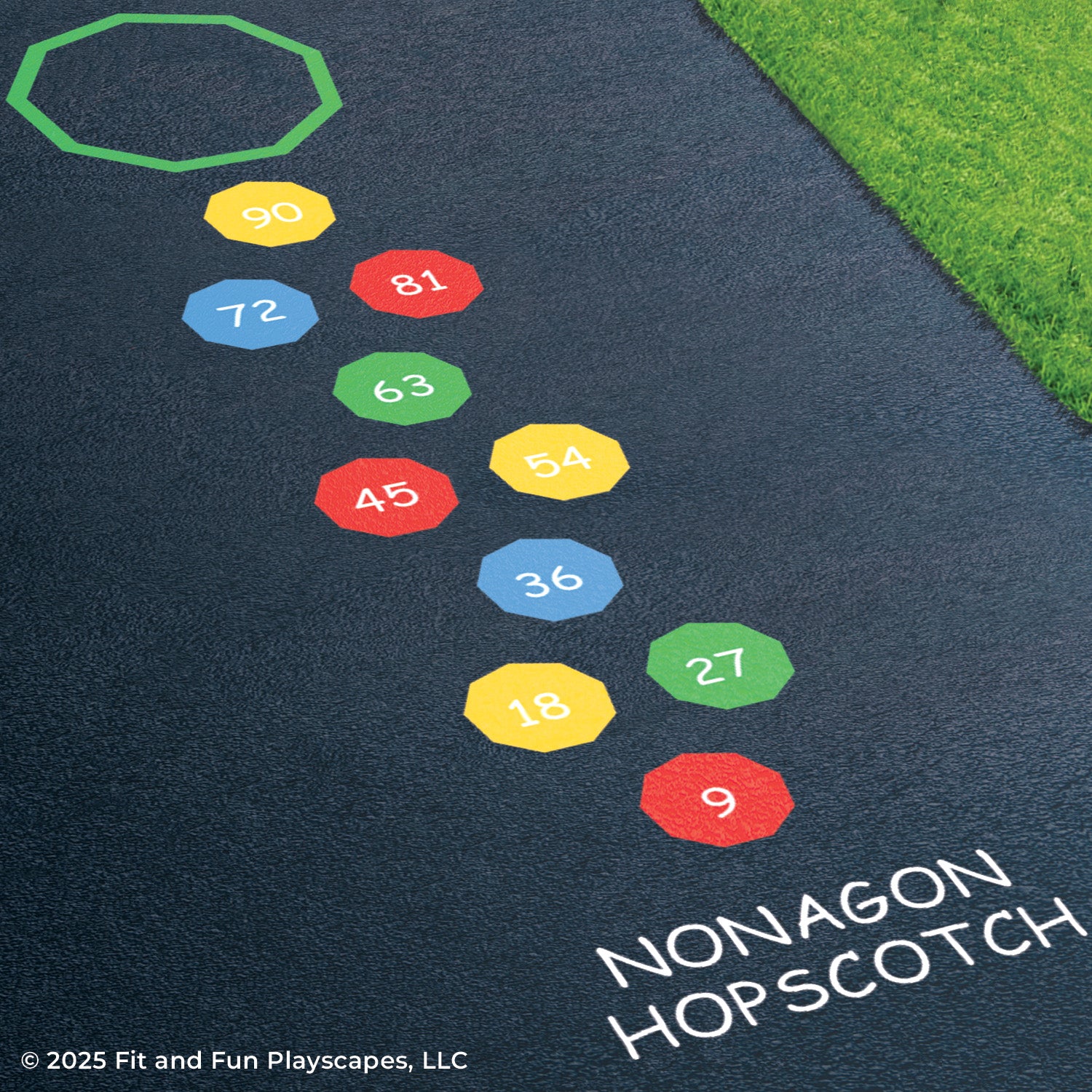 Nonagon Skip Count Geometry Hopscotch