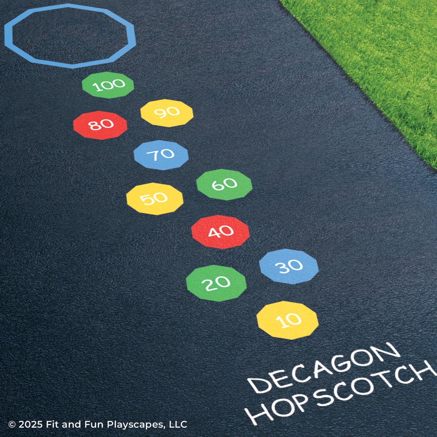 Decagon Skip Count Geometry Hopscotch
