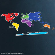 World Map Reusable Playground Stencil - Small