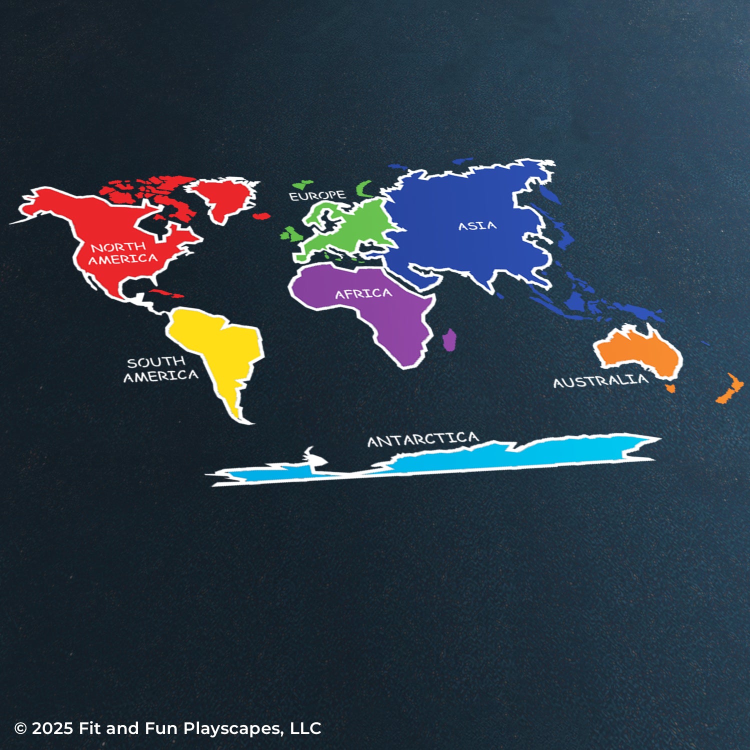 World Map Reusable Playground Stencil - Small