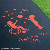 Together We™ Play Inclusive Play Reusable Playground Stencil