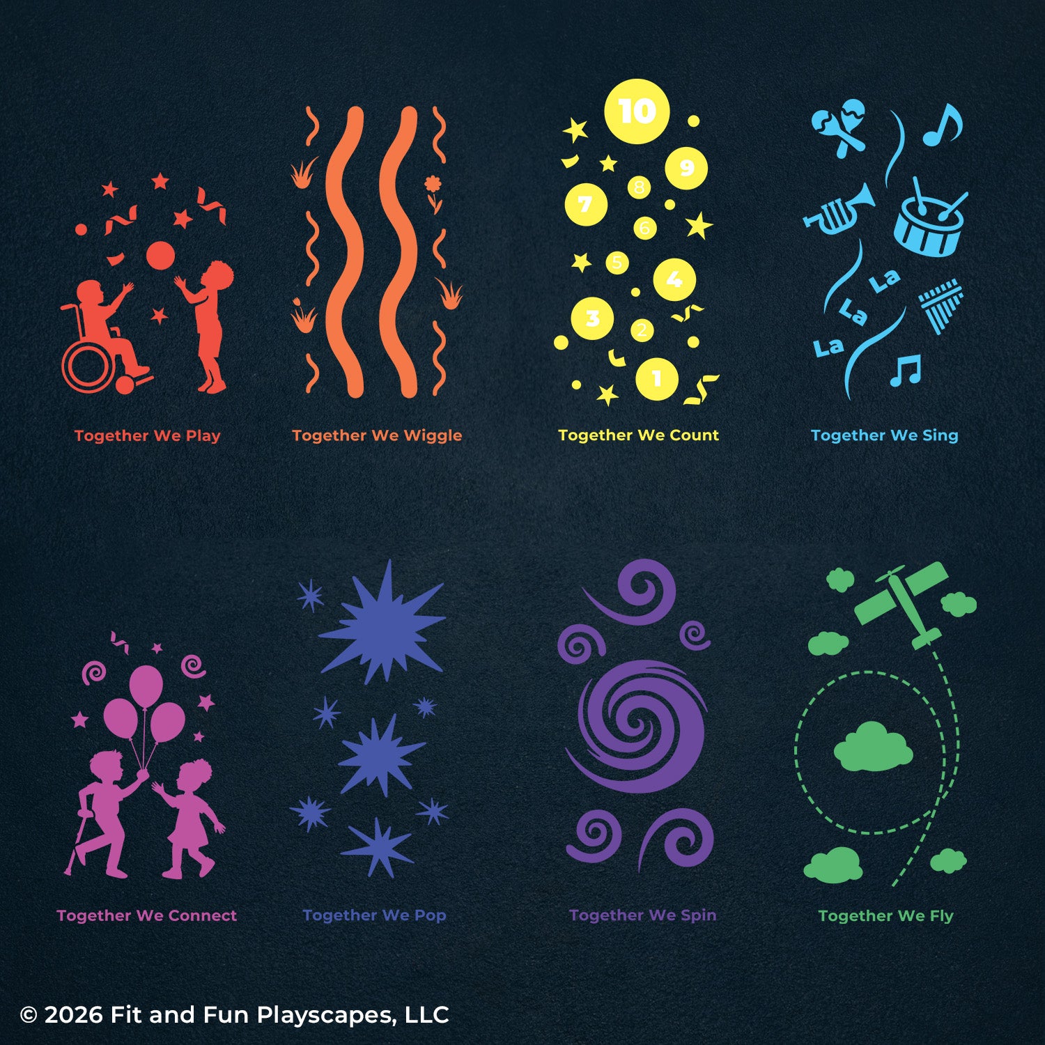 Inclusive Playground Stencil Package | Together We™ Collection