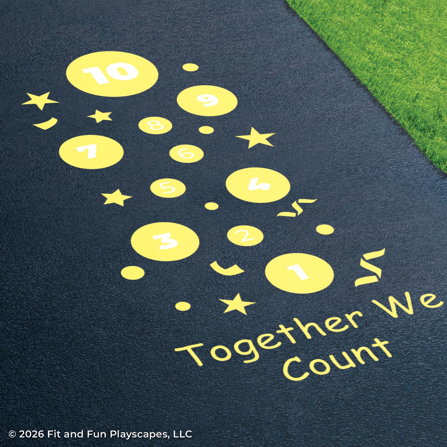 Together We™ Count Inclusive Play Reusable Playground Stencil