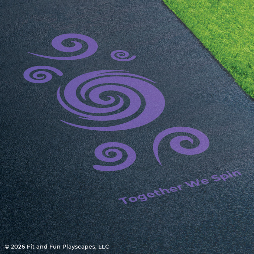 Together We™ Spin Inclusive Play Reusable Playground Stencil