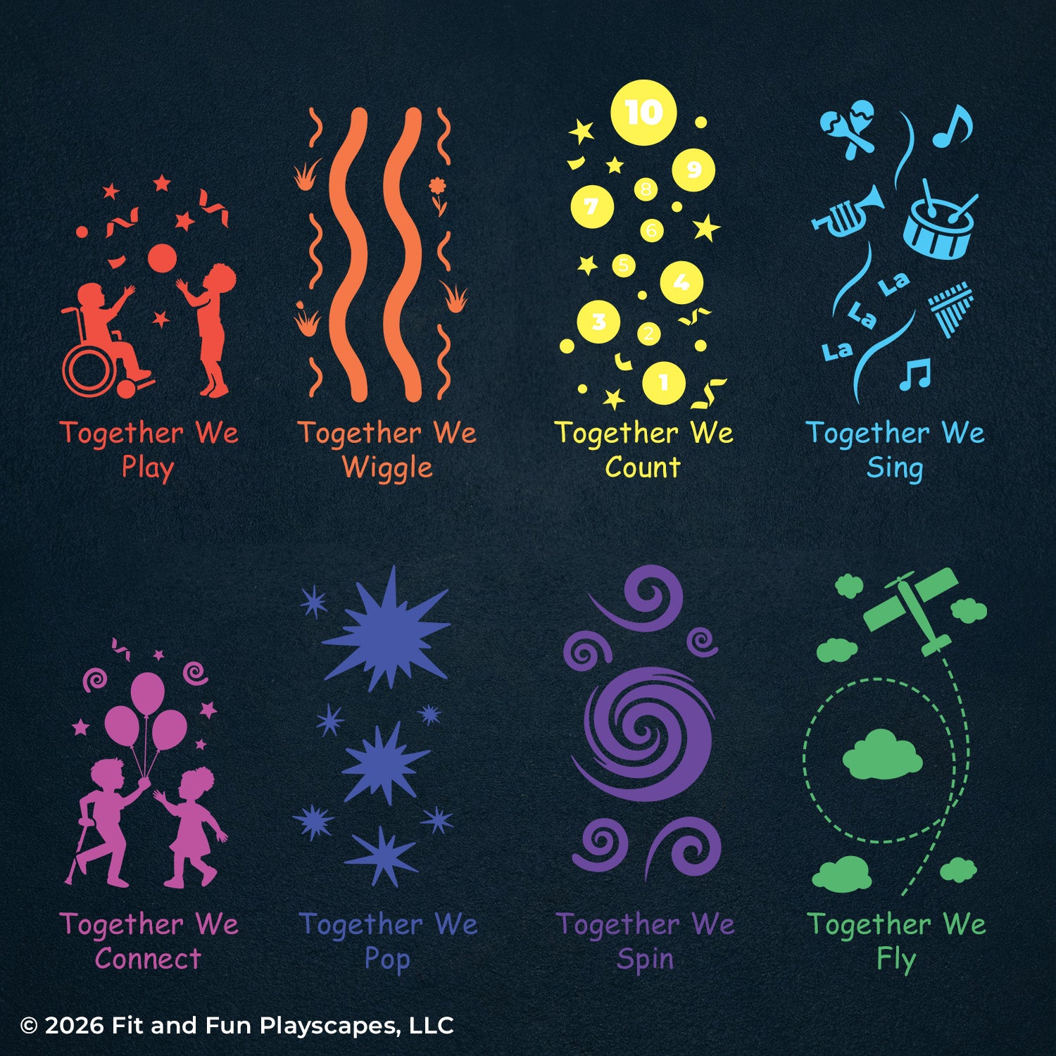 Inclusive Playground Stencil Package | Together We™ Collection