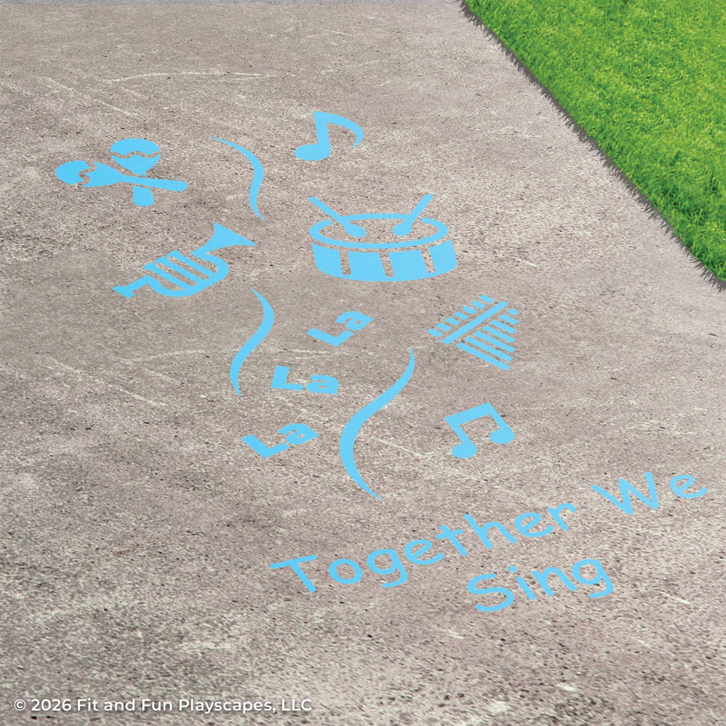 Together We™ Sing Inclusive Play Reusable Playground Stencil
