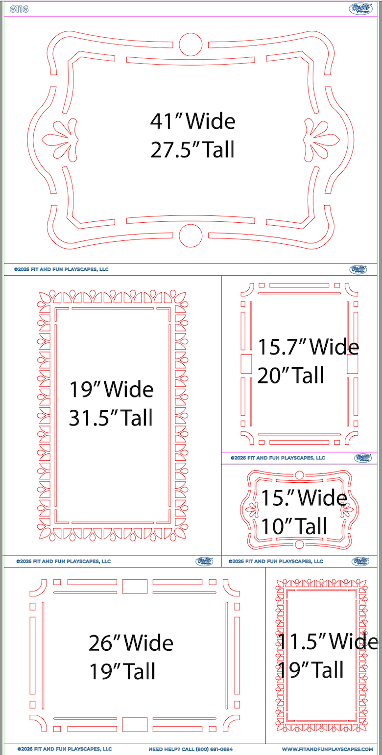 Picture Frames Playground Stencil