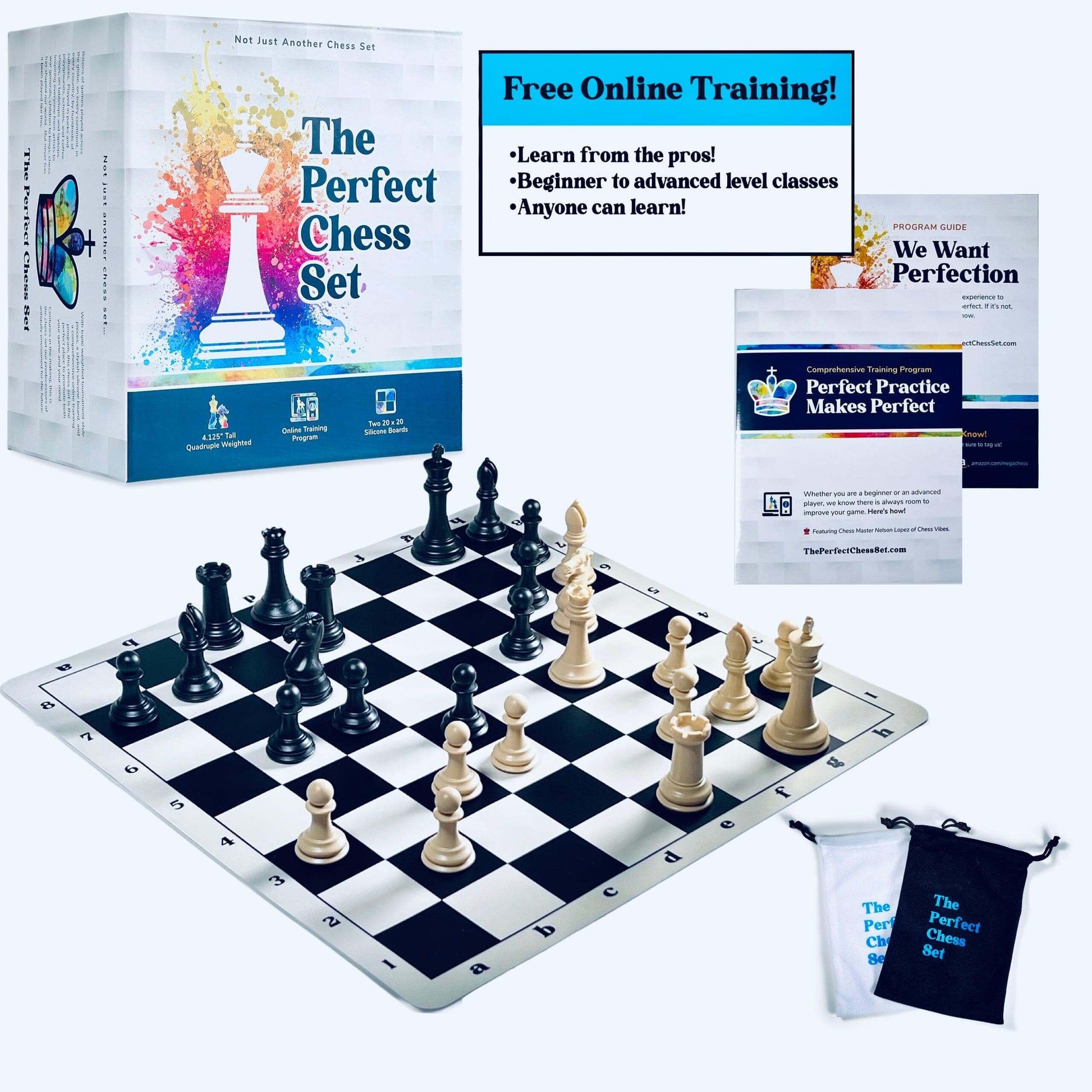 Staunton Quadruple Weighted Chess Set