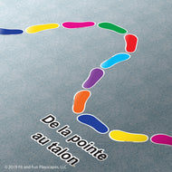 French Toe-to-Heel Footprints Super Stickers®