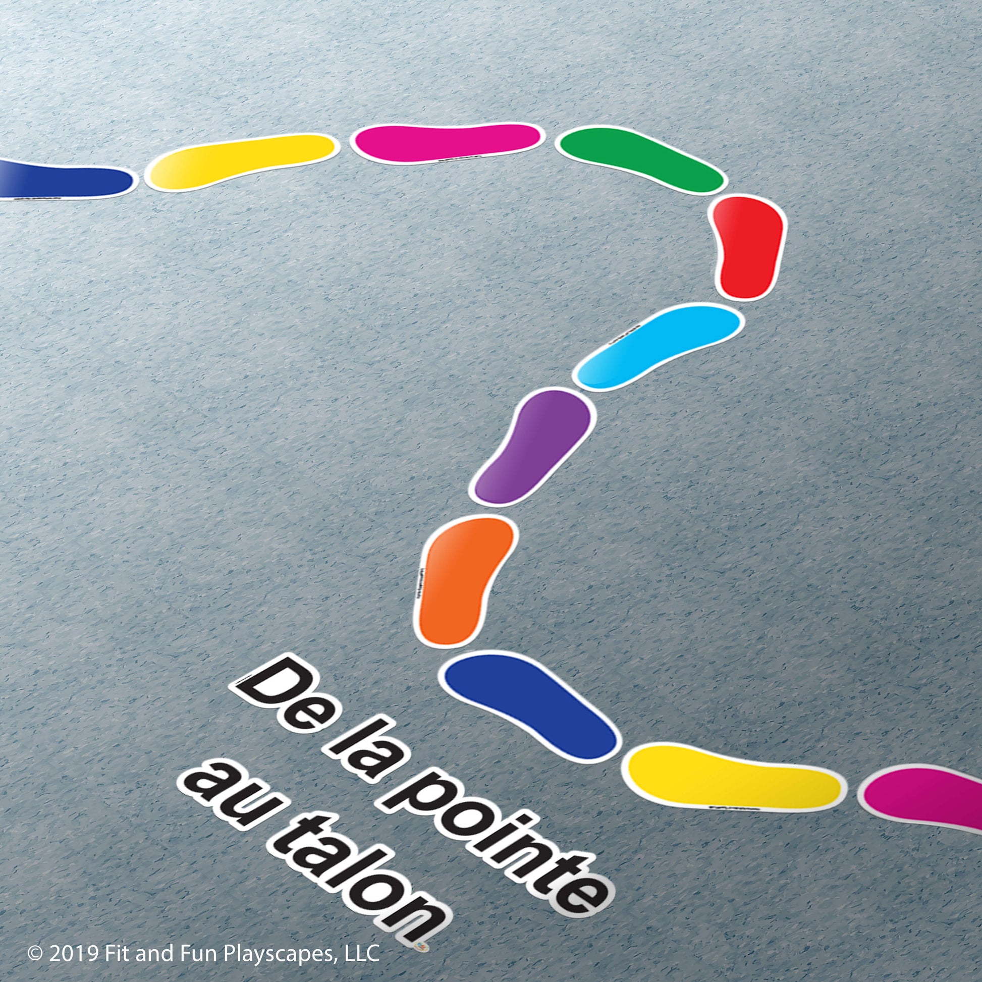 French Toe-to-Heel Footprints Super Stickers®