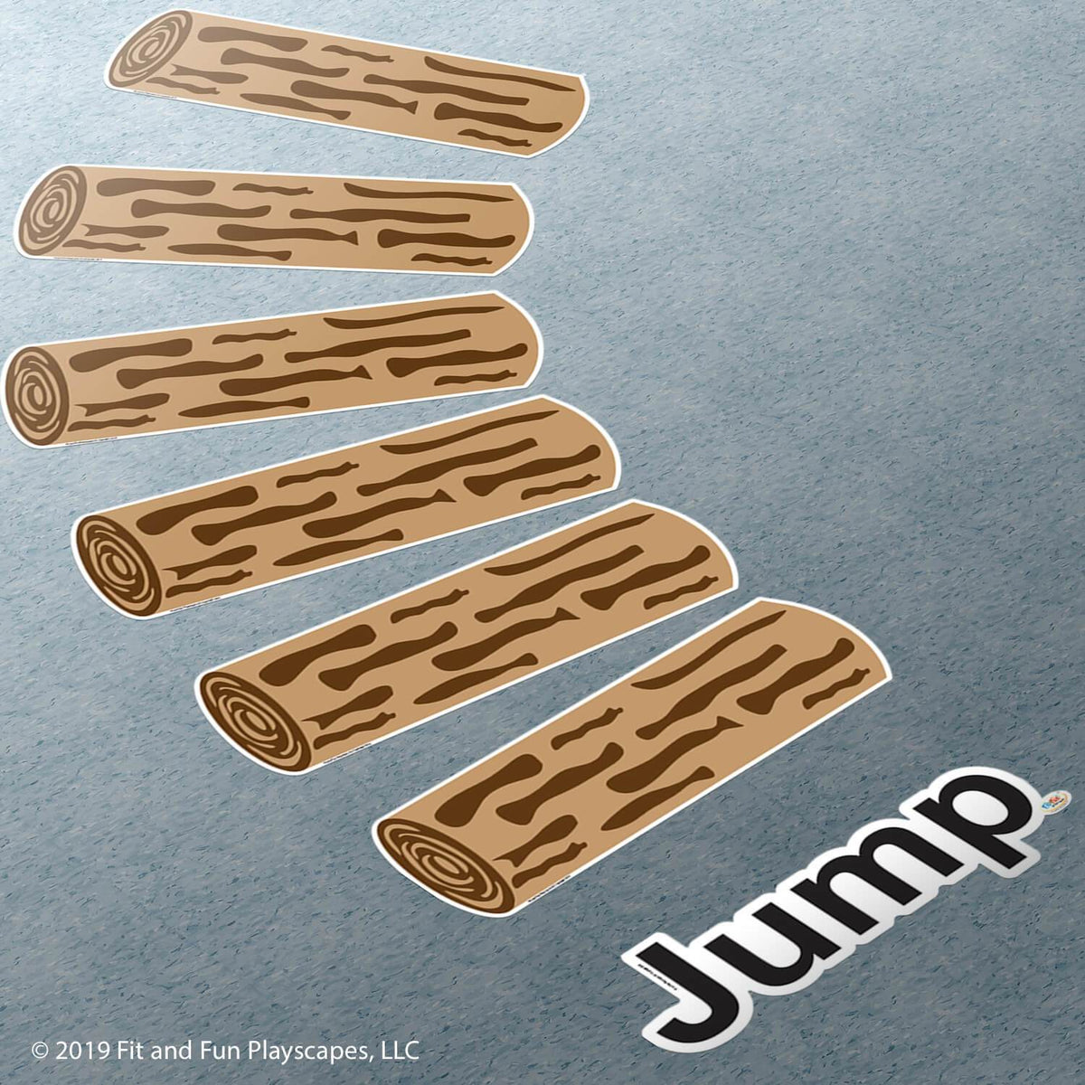 Jump Rope Logs Sensory Path Super Stickers® for Schools | Fit and Fun Playscapes – Fit ...