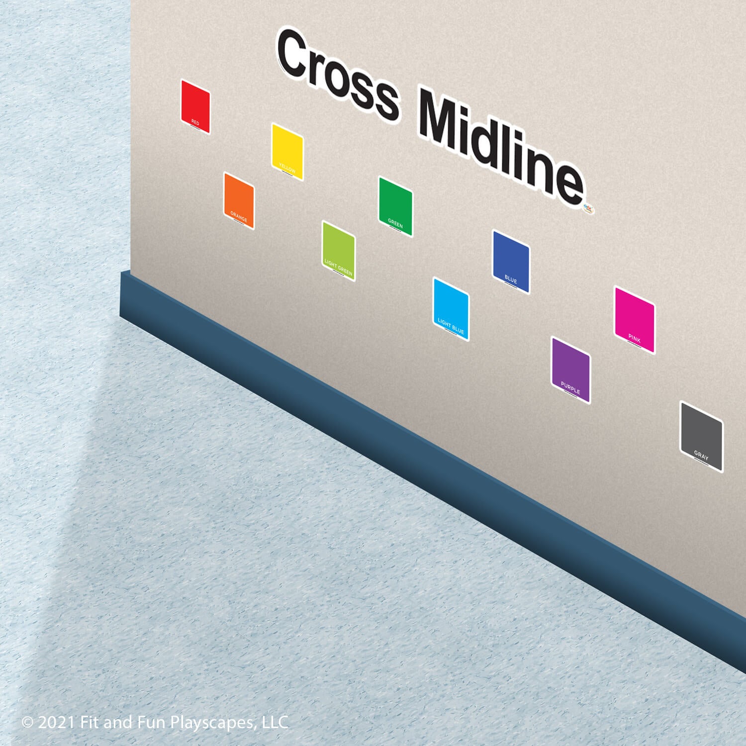 Midline Sticker Cross Midline Color Squares Super Stickers – Fit and Fun Playscapes LLC