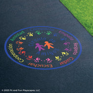 Spanish Buddy Circle™ Reusable Playground Stencil