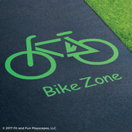 Bicycle Path Symbol Reusable Playground Stencil