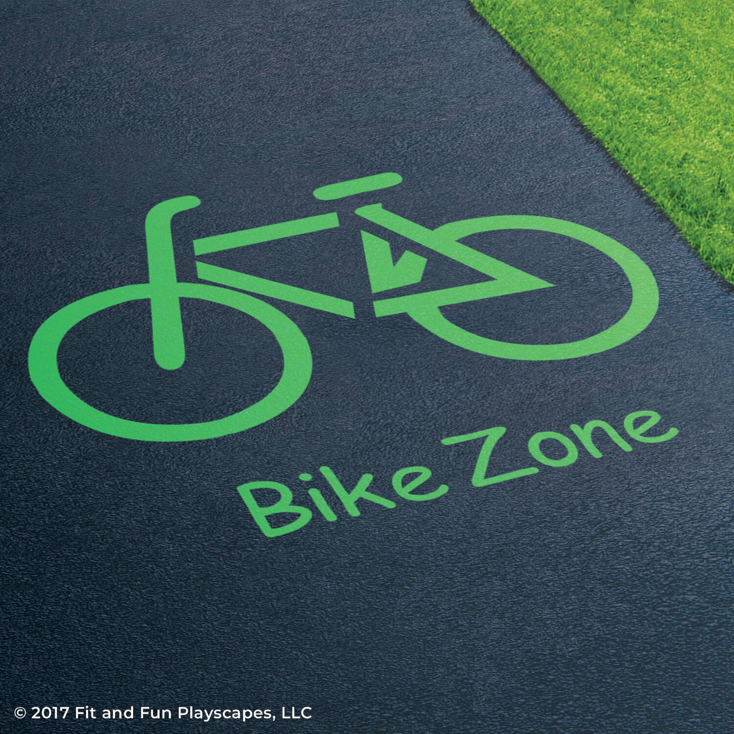 Bicycle Path Symbol Reusable Playground Stencil