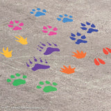 Animal Paw Prints Reusable Stencil