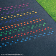 Animal Paw Prints Reusable Playground Stencil