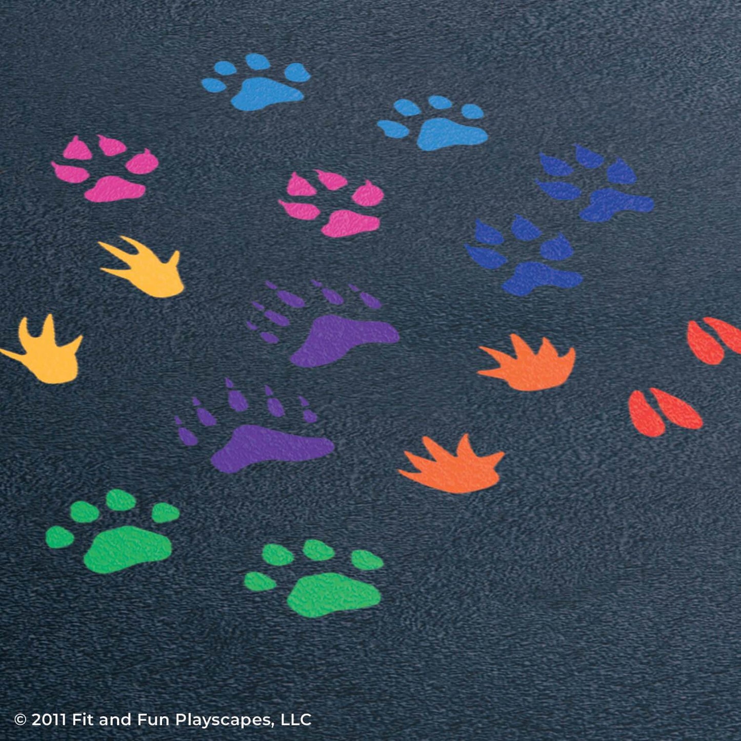 Animal Paw Prints Reusable Playground Stencil