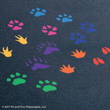 Animal Paw Prints Reusable Playground Stencil