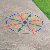 Compass Rose Reusable Playground Stencil