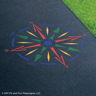 Compass Rose Reusable Playground Stencil