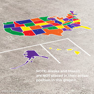 USA Map Reusable Playground Stencil - Large