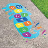 Dolphin Hopscotch Reusable Stencil