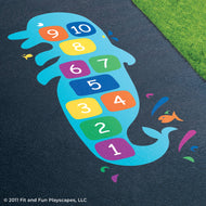 Dolphin Hopscotch Reusable Stencil