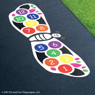 Butterfly Hopscotch Reusable Playground Stencil