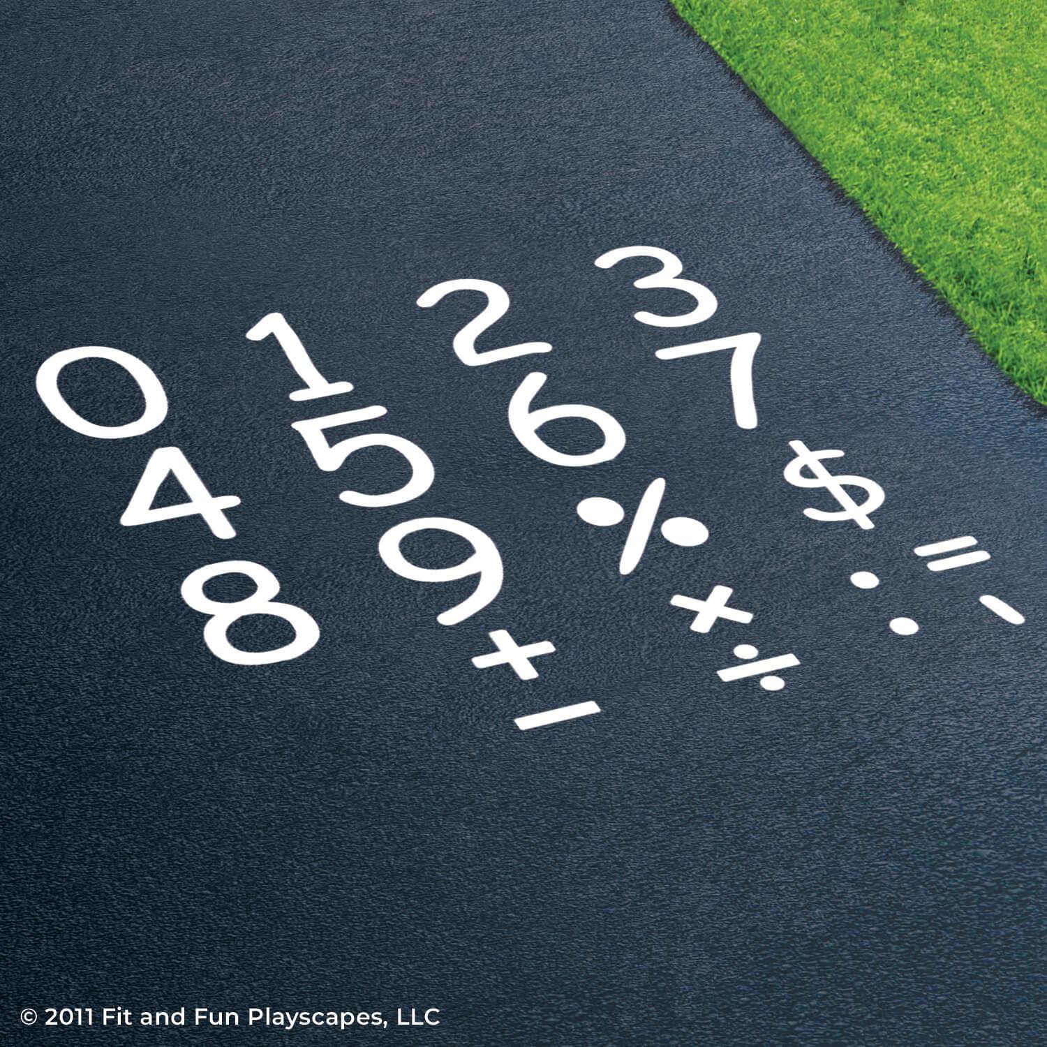 Number & Symbol Set Reusable Stencils – Fit and Fun Playscapes LLC