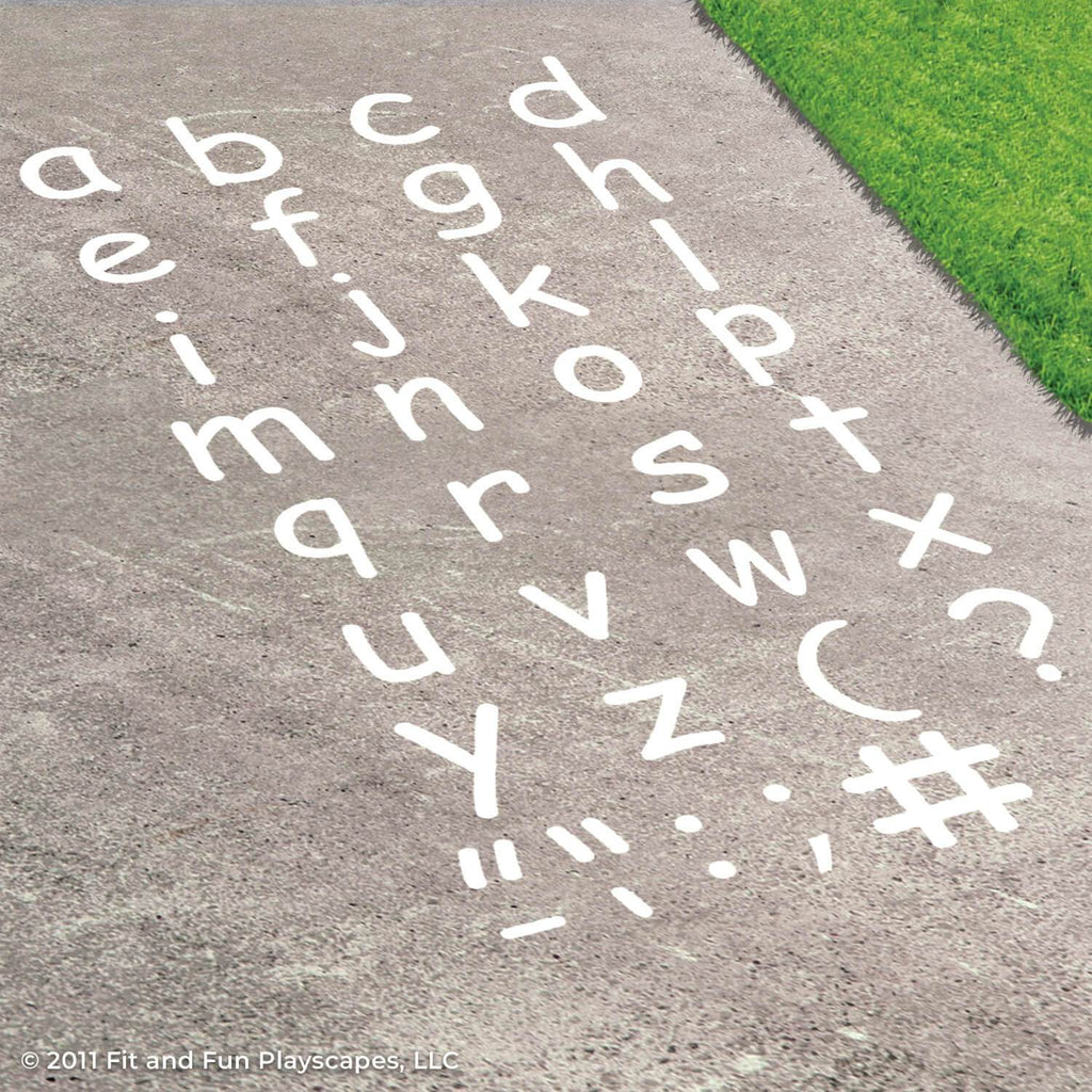 Lower Case Letter Set Reusable Stencil – Fit and Fun Playscapes LLC