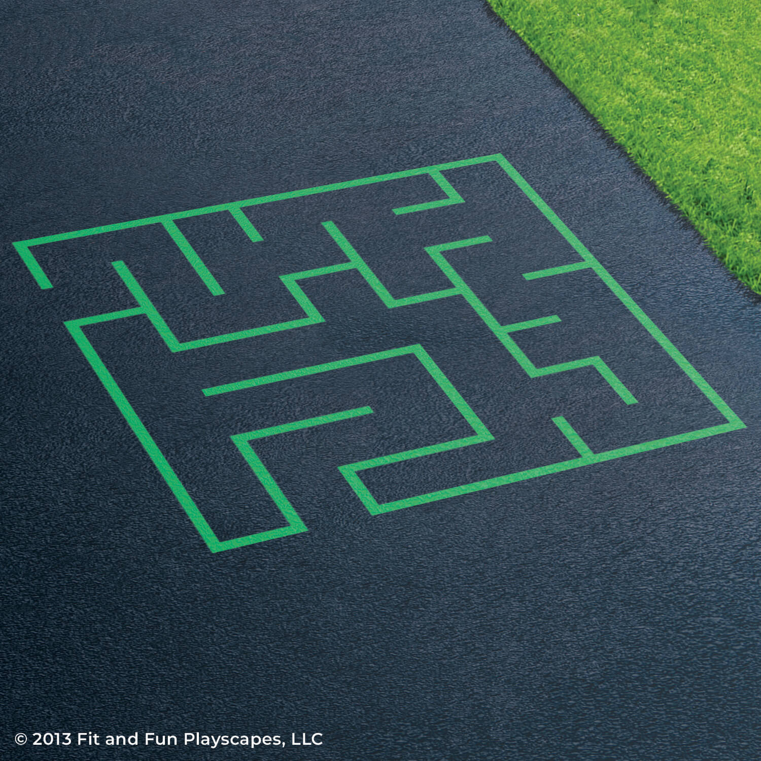 Tessellation Maze Reusable Playground Stencil