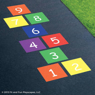 Classic Hopscotch Reusable Playground Stencil