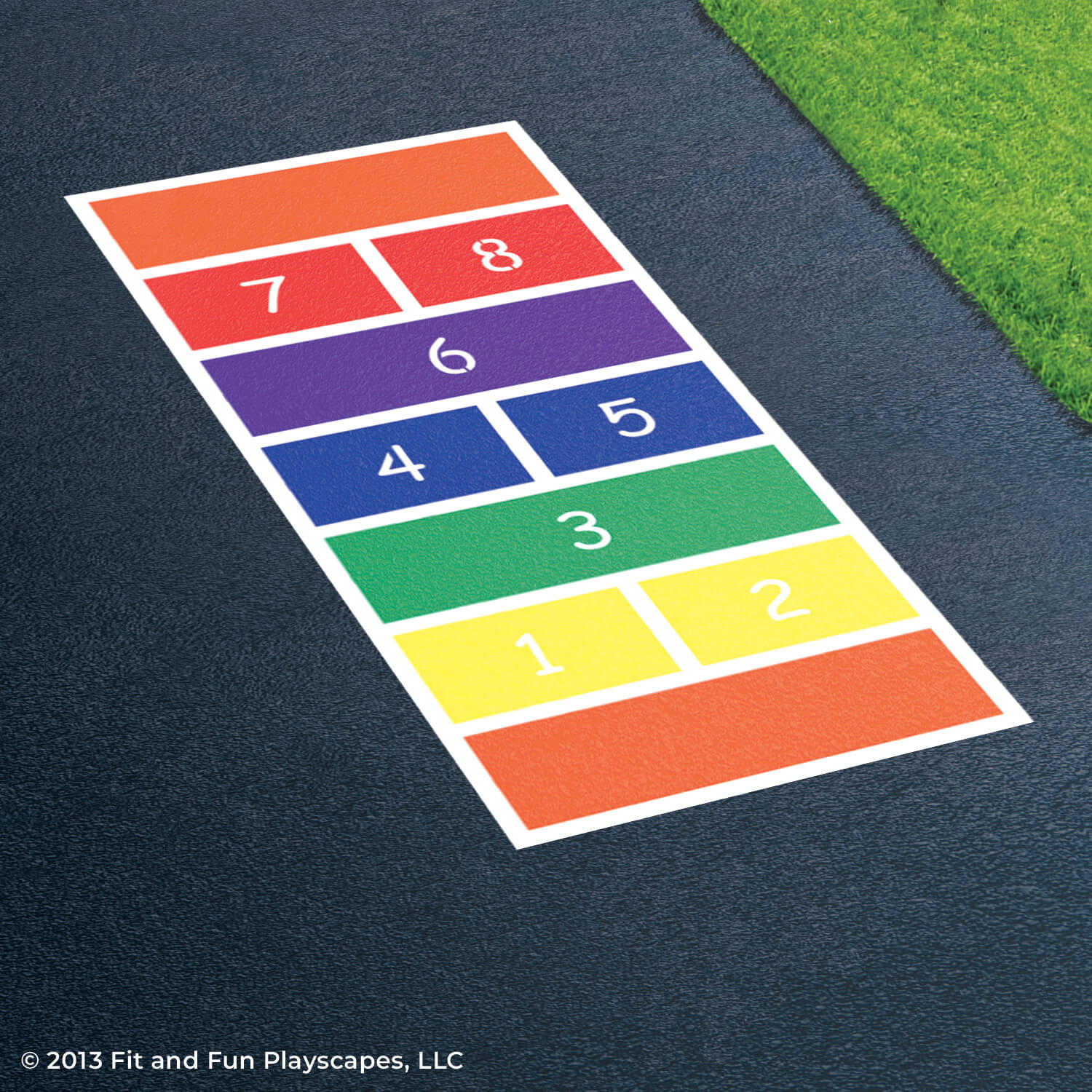 Deluxe Hopscotch Reusable Playground Stencil