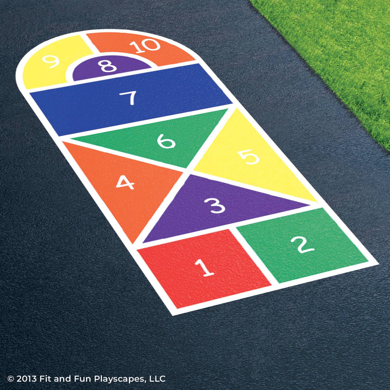 Ultra Hopscotch Reusable Playground Stencil