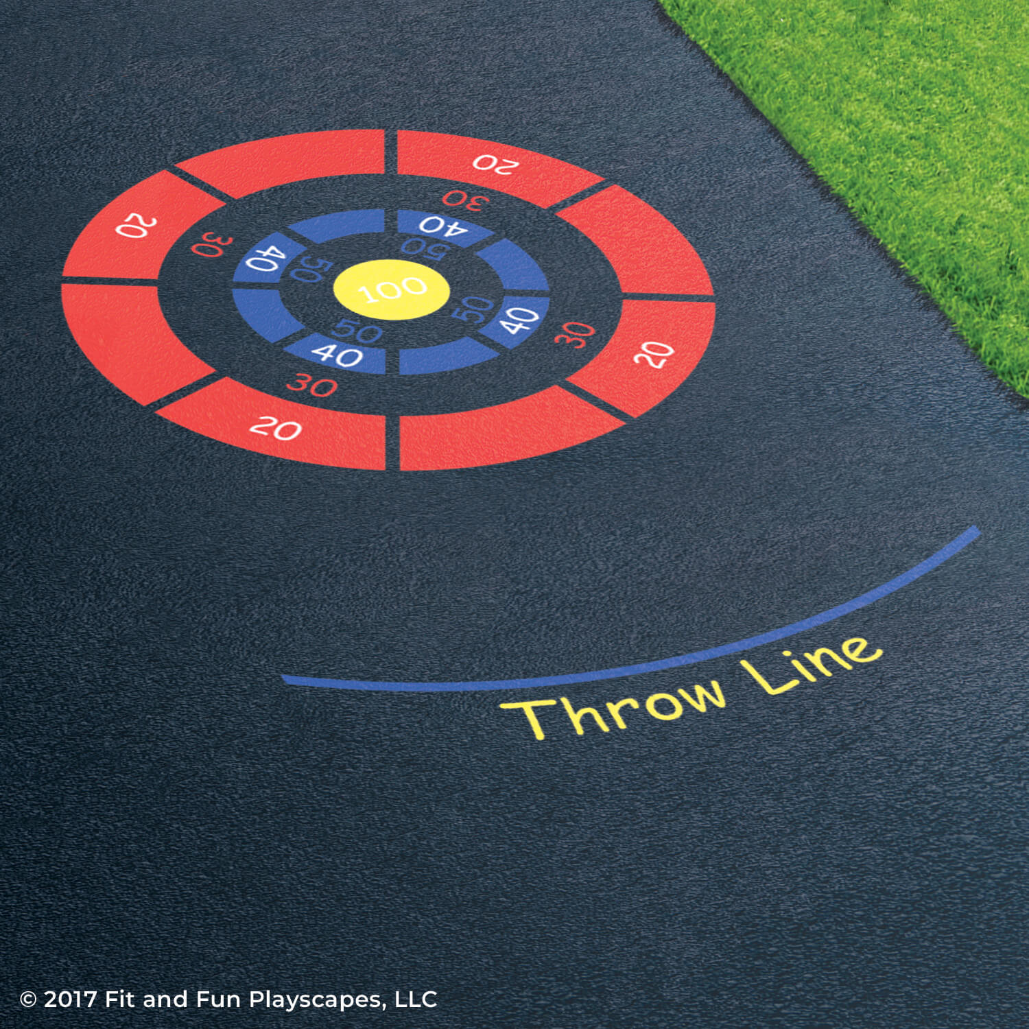 Bullseye Reusable Playground Stencil