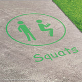 Squats Reusable Playground Stencil