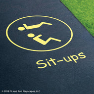 Sit-ups Reusable Playground Stencils