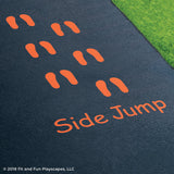 Side Jump painted on playground pavement