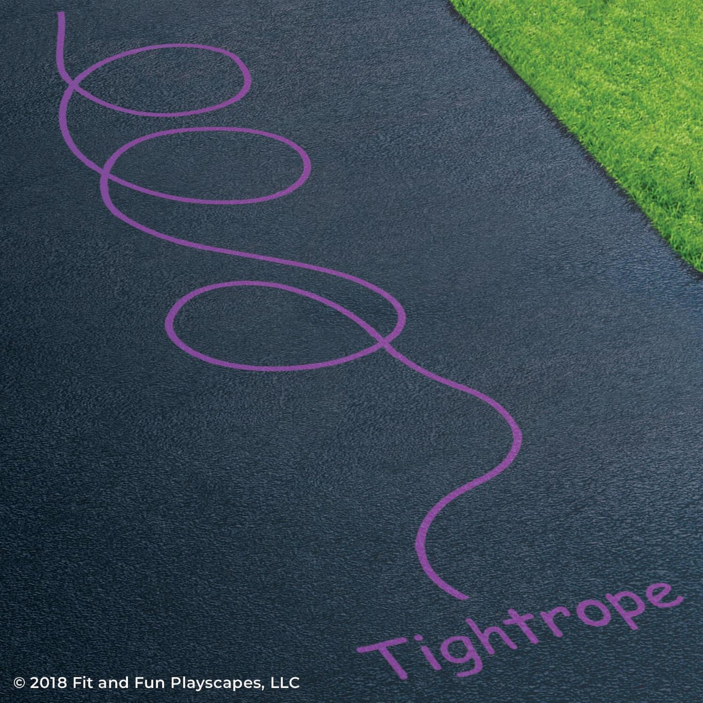 Tightrope Loop Reusable Playground Stencil