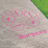 Fitness Activity Circuit Reusable Playground Stencil Package