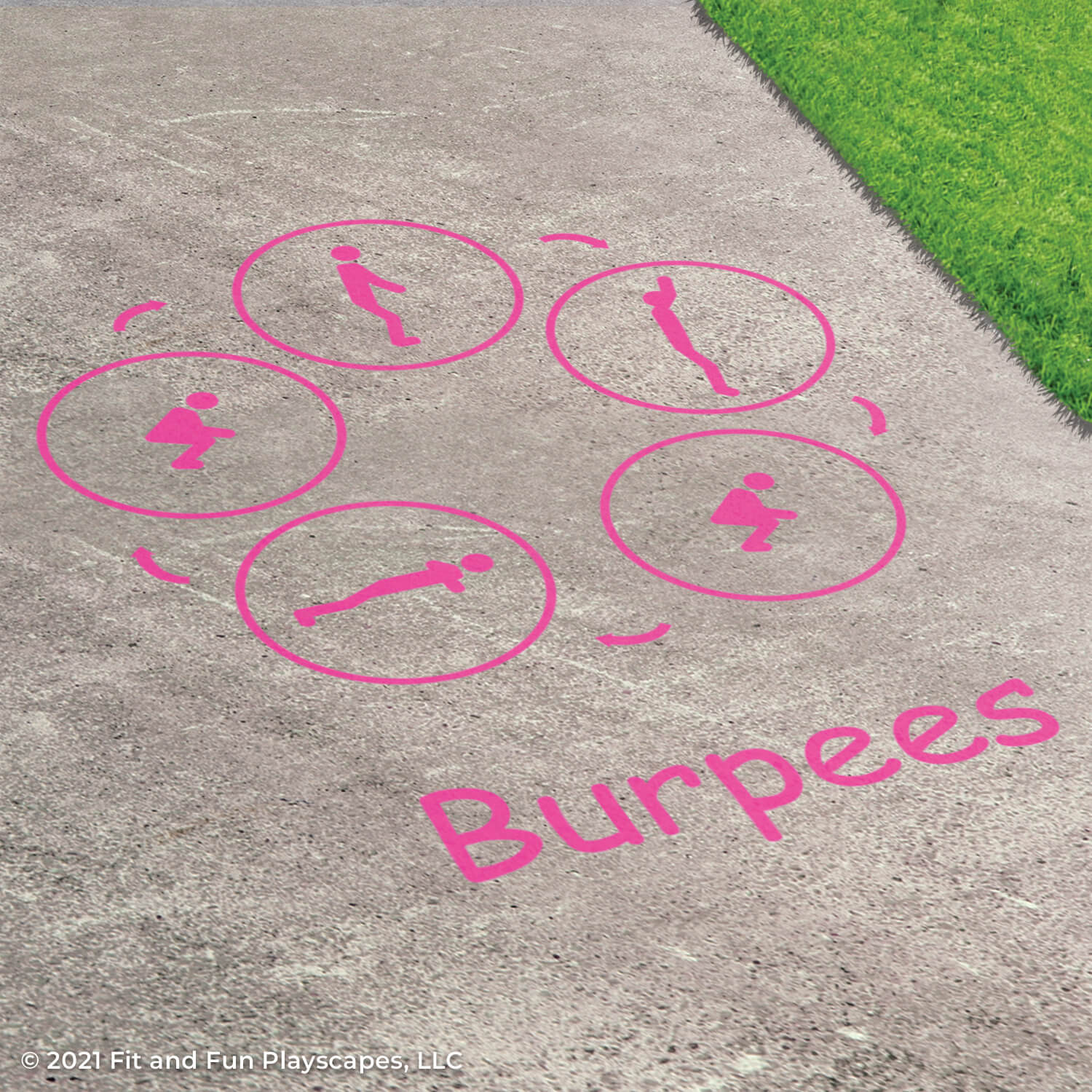 Wellness Stations Reusable Playground Stencil Package