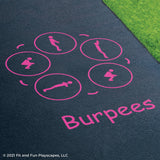 Burpees Reusable Playground Stencil